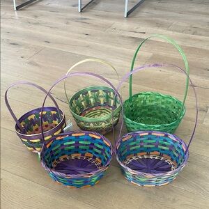 Colorful Woven‎ Basket Set, 5 qty.